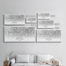 Load image into Gallery viewer, Bangkok Street Map, Thailand Map, Map Print, Modern Art, Wall Art, Canvas Print, Asian Art Print, Gift For Boss, Trendy Wall Art, Home Décor

