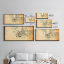Load image into Gallery viewer, El Paso Texas Vintage Map Print, El Paso Map, Texas Map Art, El Paso City Road Map Poste, Vintage Gift Map, Travel Vacation Art, Rustic Map
