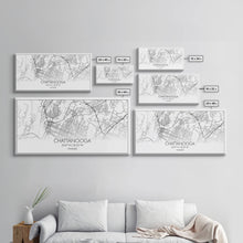 Cargar imagen en el visor de la galería, Chattanooga Street Map, Tennessee Map, Map Print, Modern Art, Wall Art, Canvas Art, Cute Room Décor, Wall Art Canvas, Trendy Wall Art
