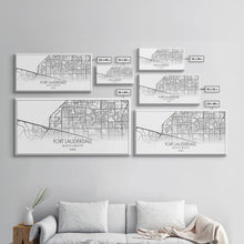 Load image into Gallery viewer, Fort Lauderdale Map, Florida Map, Map Art, Minimalist Art, Wall Art, Canvas Art, Gift For Newlyweds, Boys Room, Billiard Room Décor, Prints
