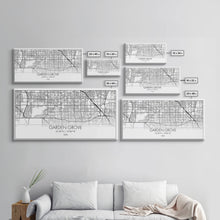 Carregar imagem no visualizador da galeria, Garden Grove City Map, Texas Map, Map Art, Minimalist Art, Wall Art, Canvas Art, Farmhouse Wall Art, Hunting Décor, College Apartment Art
