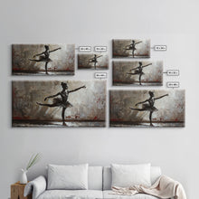 Carregar imagem no visualizador da galeria, Ghostly Ballerina Framed Canvas Print, Halloween Decor, Spooky Vibes Wall Art
