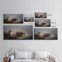 Carregar imagem no visualizador da galeria, Abandoned Rustic, Western theme canvas art, ghost town canvas print, wild west saloon art, man cave wall art, living room art, Cowboys
