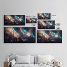 Carregar imagem no visualizador da galeria, Galaxy canvas print, trippy stars and night sky, universe, cool wall art, unique wall art
