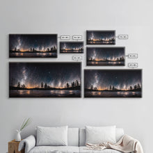 Carregar imagem no visualizador da galeria, Canvas Wall Art Landscape Mountains Nature Painting Prints Minimalist Modern Home Artwork Decoration Night Sky With Stars

