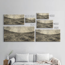 Carregar imagem no visualizador da galeria, Expansive Desert Landscape with Rolling Hills Framed Canvas Print for Farmhouse Bedroom Wall Art Rustic Home Decoration, Scenic Nature Scene
