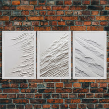 Load image into Gallery viewer, Triptych Framed Canvas Print Wall Art Set of 3 White Textured Effect Abstract Prints Modern Minimalist Wall Art Neutral Decor Impasto Effect
