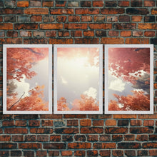 Carregar imagem no visualizador da galeria, Fall Art Print, Nature Print, Trees Wall Art, Canvas Print, Wall Art, 3 Piece Wall Art, Kitchen Wall Decor, Home Office Art, Above Bed Decor
