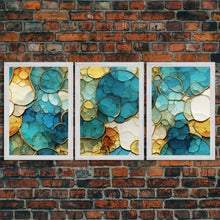 Carregar imagem no visualizador da galeria, Abstract Art Print, Vibrant Wall Print, Canvas Print, Wall Art, 3 Piece Wall Art, Abstract Wall Art, Above Bed Art, Teen Girl Room Decor
