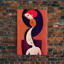 Carregar imagem no visualizador da galeria, Dreaming Of You Cubism Woman Faces Abstract Fine Art Print, Wall Art Print, Wall Poster
