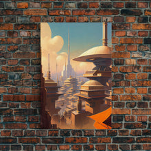 Load image into Gallery viewer, Canvas Print: Futuristic Cityscape - Modern Wall Art Decor, Vivid Colors, Ready to Hang
