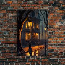 Cargar imagen en el visor de la galería, Old Vintage Victorian Home House Night Fine Art Print, Wall Decor, Wall Poster, Wall Art Print
