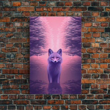 Load image into Gallery viewer, Fox Wall Print, Animal Art Print, Animal Portrait, Pink Art, Abstract Wildlife Art, Framed Wall Art, Framed Canvas, Wall Print, Wall Canvas
