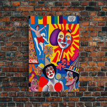 Load image into Gallery viewer, Fictional Circus Poster Art Canvas Print, Framed Canvas Art, Creepy Circus Art
