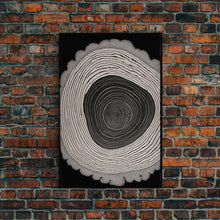 Carregar imagem no visualizador da galeria, Framed Canvas Print Wall Art,  Grunge Forest Tree Rings, Abstract Illustrations, Modern Art, Nordic Decor for Bedroom, Tree Cross Section

