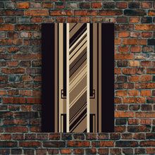 Carregar imagem no visualizador da galeria, Art Deco Wall art, Framed Canvas Print, Art Deco, Gold art, Framed painting, Geometric art, Beautiful art, Lines art, Guest room art
