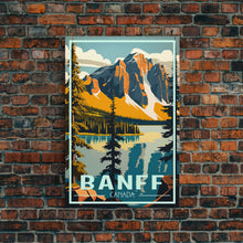 Load image into Gallery viewer, Banff, Canada Wall Art, Canada Art Print, Alberta, Travel Wall Print, Travel Poster, Travel Artwork, Travel Wall Art, Canvas Wall Print
