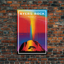 Carregar imagem no visualizador da galeria, Australia Art, Ayers Rock, Australia, Colorful Art, Travel Wall Print, Travel Poster, Travel Artwork, Travel Wall Art, Canvas Wall Print
