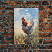 Load image into Gallery viewer, Rooster Wall Art, Rooster Painting, Farmhouse Art, Country Wall Art, Minimalist Wall Art, Wall Decor, Canvas Print, Wall Art, Framed Canvas
