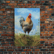 Cargar imagen en el visor de la galería, Farmhouse Art, Rooster Painting, Rooster Wall Art, Country Wall Art, Minimalist Wall Art, Wall Decor, Canvas Print, Wall Art, Framed Canvas

