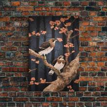 Load image into Gallery viewer, Hawk Wall Decor, Birds Wall Art, Animal Wall Decor, Nature Art, Pair Of Hawks, Wall Decor, Canvas Print, Wall Art, Framed Canvas Art
