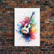 Cargar imagen en el visor de la galería, Cosmic Acoustic Guitar Wall Art Framed Canvas Print, Guitar Art, Guitar Wall Art, Music Art, Guitar Poster, Guitar Player Gift, Guitar Gifts
