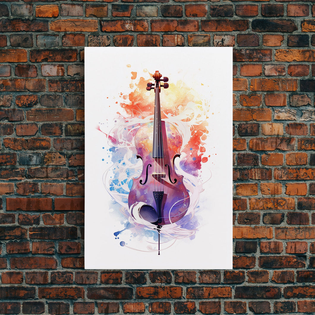 Galaxy Cello Gift, Banjo Wall Art Canvas Print, Stringed Instruments, Cello Art, Banjo Poster Print, Cello Gifts, Musical Art