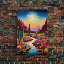 Load image into Gallery viewer, Desert Wall Art, Cactus Art, Nature Print, Canvas Print, Wall Art, Vertical Art, First Home Gift, Wall Art Prints, Living Room Prints
