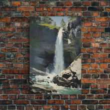 Carregar imagem no visualizador da galeria, Waterfalls Wall Art, Nature Art Print, Landscape Print, Canvas Print, Wall Art, Vertical Print, Travel Print, Teacher Gift, Farmhouse Art
