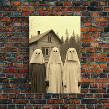 Carregar imagem no visualizador da galeria, Ghost Art Print, Haunted House Art, Horror Art Print, Spooky Room Decor, Canvas Print, Wall Art, Vertical Print, Home Decor, Wall Decor
