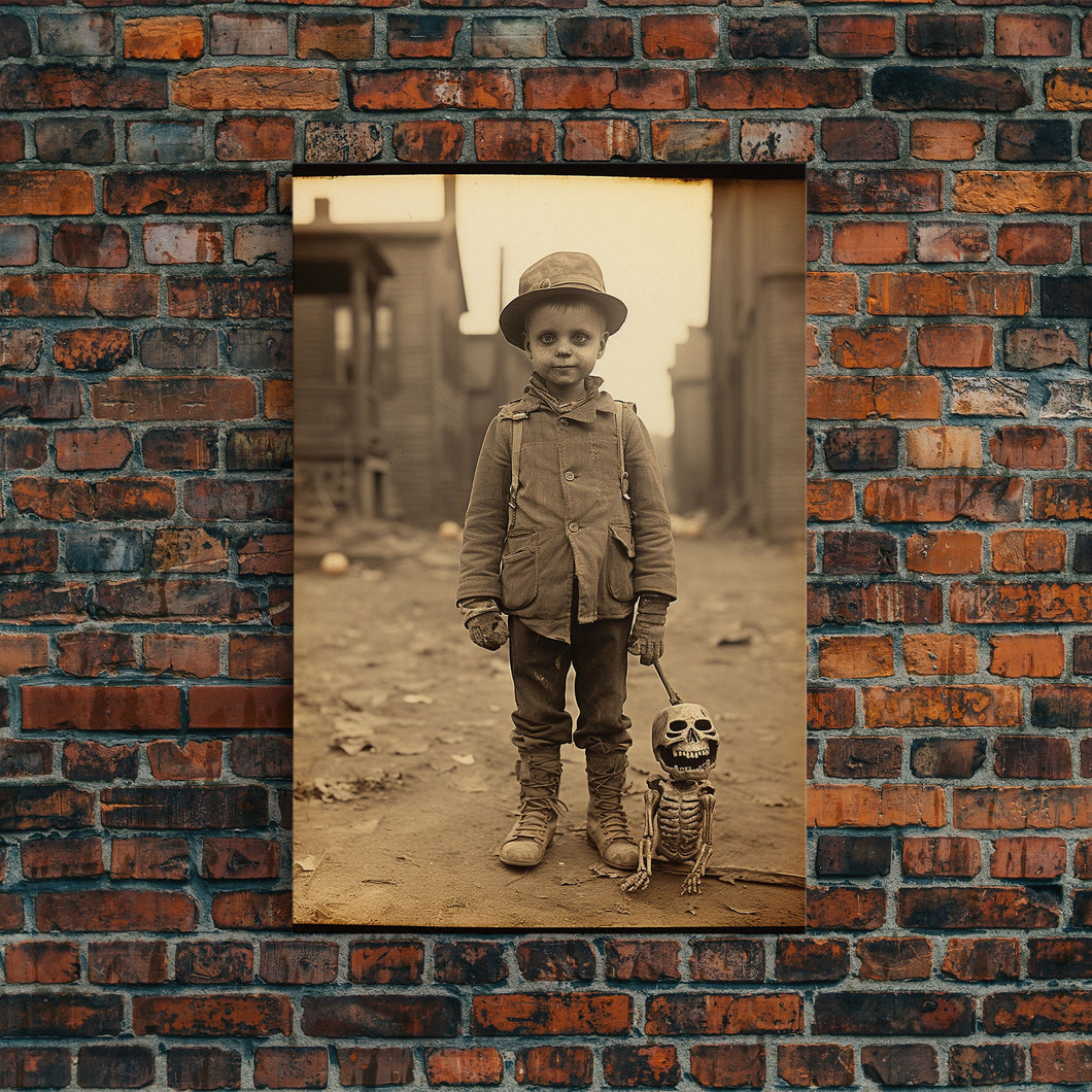 Creepy Wall Art, Skeleton Wall Art, Spooky Decor, Dark Fantasy, Horror Art, Canvas Print, Wall Art, Vertical Print, Home Decor, Wall Decor