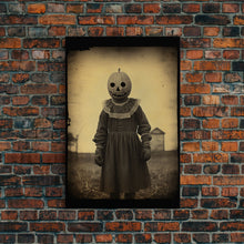 Load image into Gallery viewer, Creepy Wall Art, Horror Home Decor, Scary Wall Art, Spooky Halloween Canvas Print, Wall Art, Vertical Print, Home Decor, Wall Decor
