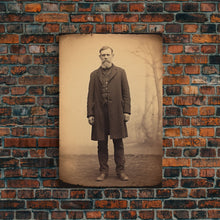 Cargar imagen en el visor de la galería, Civil War Era Photography, Framed Canvas Print, Tintype / Ferrotype reproduction wall art, Halloween Art
