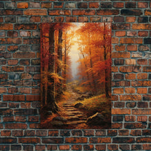 Carregar imagem no visualizador da galeria, Fall Wall Art, Trees Wall Decor, Forest Wall Art, Canvas Print, Wall Art, Vertical Art, Housewarming Gift, Rustic Wall Art, Bedroom Prints
