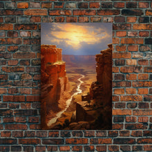 Carregar imagem no visualizador da galeria, Canyon Wall Art, River Wall Print, Landscape Print, Canvas Print, Wall Art, Vertical Art, Family Room Wall Art, Home Decor Prints, RV Decor
