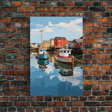 Load image into Gallery viewer, Boat Wall Art, Nautical Wall Art, Coastal Wall Art, Lobster Boat, Canvas Print, Wall Art, Vertical Art, College Dorm Decor, Entryway Prints
