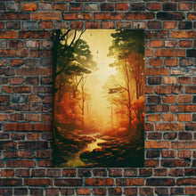 Carregar imagem no visualizador da galeria, Forest Wall Art, Trees Art Print, Sunset Print, Canvas Print, Wall Art, Vertical Art, Nature Lover Gift, Camper Wall Decor, Country Wall Art
