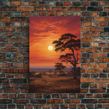Carregar imagem no visualizador da galeria, African Wall Art, Savannah Wall Art, Canvas Print, Wall Art, Vertical Art, Landscape Print, Retirement Gifts, Apartment Wall Decor, RV Decor
