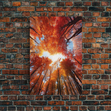 Carregar imagem no visualizador da galeria, Fall Wall Art, Trees Art Print, Nature Wall Art, Canvas Print, Wall Art, Vertical Art, Nature Lover Gift, Modern Office Art, Living Room Art
