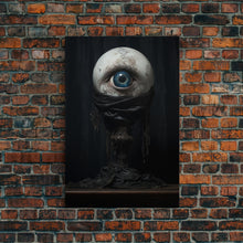 Load image into Gallery viewer, The Eye, Gothic Victorian Horror Art, Cosmic Horror, Framed Canvas Canvas Print, Halloween Decor
