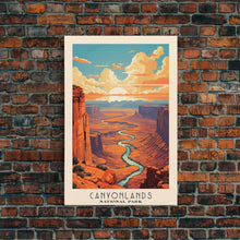 Carregar imagem no visualizador da galeria, Canyonlands National Park Utah Travel Art, National Park Print, Minimalist Travel Art, Midcentury Modern Style Landscape Painting
