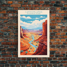 Carregar imagem no visualizador da galeria, Canyonlands National Park Utah Travel Art, National Park Print, Minimalist Travel Art, Midcentury Modern Style Landscape Painting
