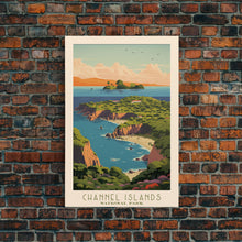 Cargar imagen en el visor de la galería, Channel Island National Park Travel Poster Print, Canvas Print Wall Art, California Travel Art, Midcentury Modern Travel Decor
