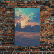 Cargar imagen en el visor de la galería, Football Field, Kids Wall Art, Canvas Print, Wall Hanging, Portrait Art, Soccer Coach Gift, Soccer Wall Art, Family Home Art, Dorm Room Art
