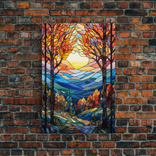 Carregar imagem no visualizador da galeria, Forest Wall Art, Vibrant Art, Abstract Nature Print, Canvas Print, Wall Hanging, Portrait Art, Home Decor Prints, Family Home Decor
