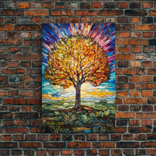 Cargar imagen en el visor de la galería, Fall Wall Art, Abstract Art, Tree Wall Art, Canvas Print, Wall Hanging, Portrait Art, Nature Print, Realtor Thank You, Living Room Wall Art
