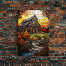 Carregar imagem no visualizador da galeria, Farm House Art, Abstract Art, Fall Art, Canvas Print, Wall Hanging, Portrait Art, Family Gift, Home Decor Prints, Ranch House Decor
