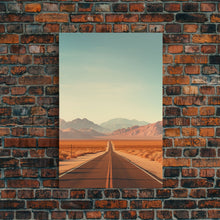 Load image into Gallery viewer, Desert Landscape, Desert Wall Art, Mountains Wall Art, Canvas Print, Wall Hanging, Portrait Art, Home Decor Prints, Office Wall Decor
