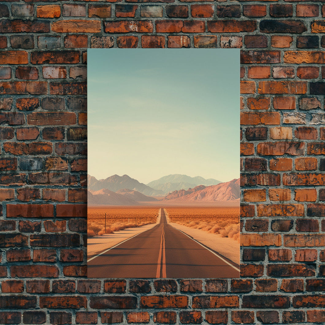 Desert Landscape, Desert Wall Art, Mountains Wall Art, Canvas Print, Wall Hanging, Portrait Art, Home Decor Prints, Office Wall Decor