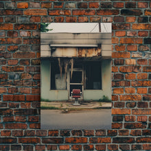 Carregar imagem no visualizador da galeria, Abandoned Building, Barber Shop Art, Canvas Print, Wall Hanging, Portrait Art, Creepy Wall Decor, Spooky Art Print, Wall Art Prints
